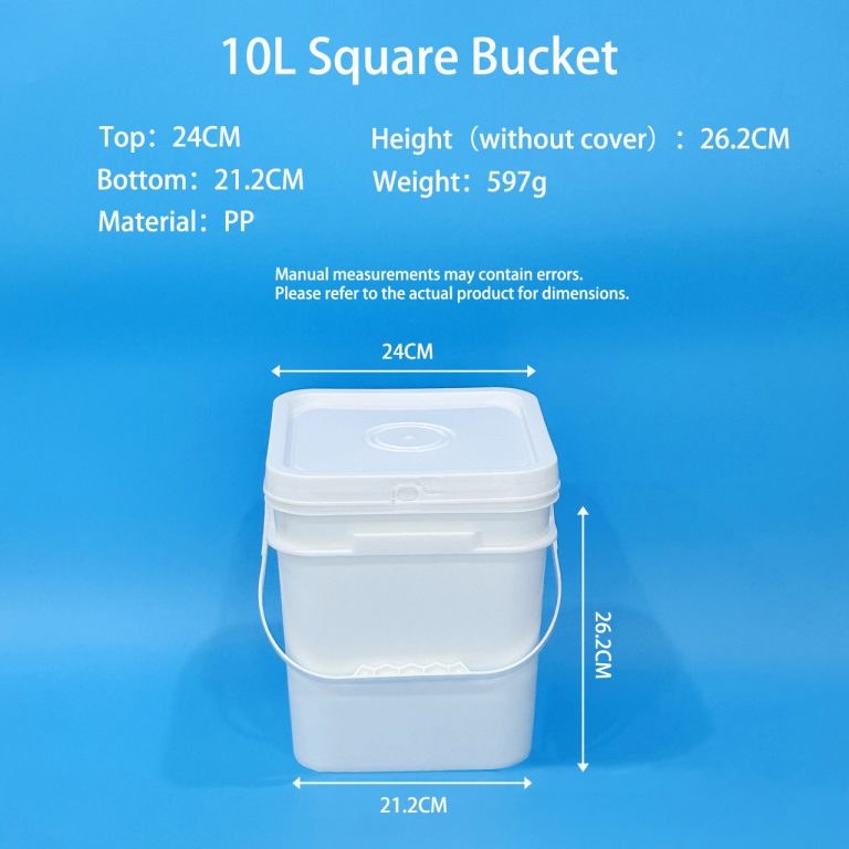 10L Square Plastic Bucket