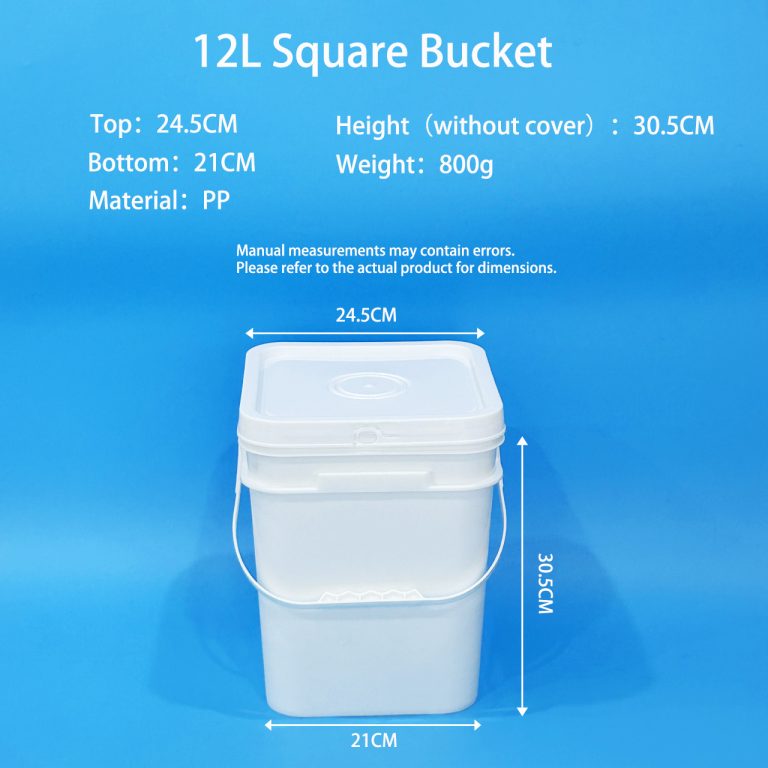 12L Square Plastic Bucket
