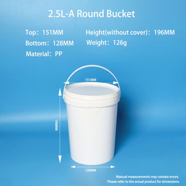 2.5L Round Plastic Bucket