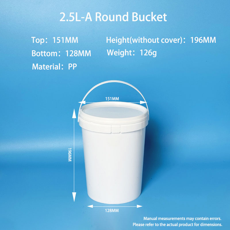 2.5L Round Plastic Bucket