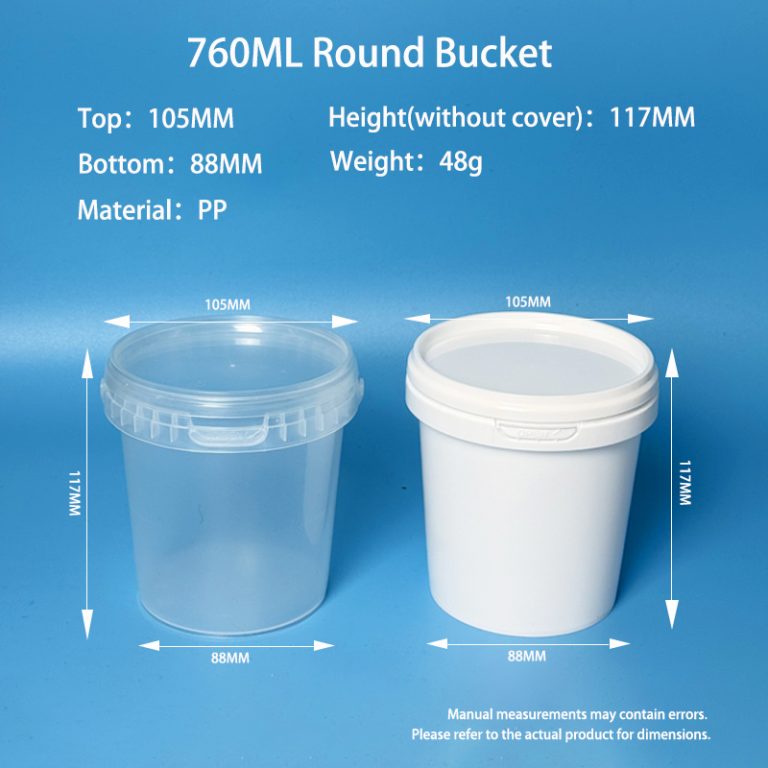 760ml Round Plastic Bucket