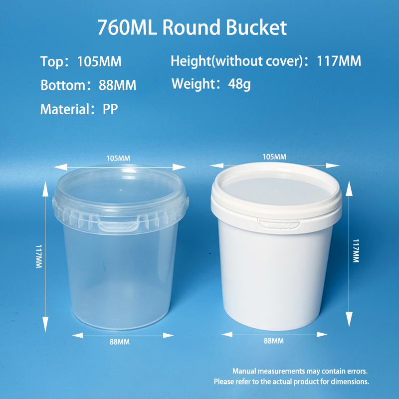 760ml Round Plastic Bucket