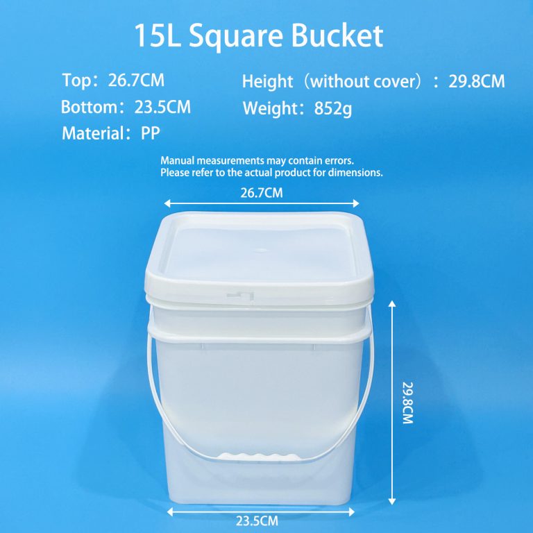 15L Square Plastic Bucket