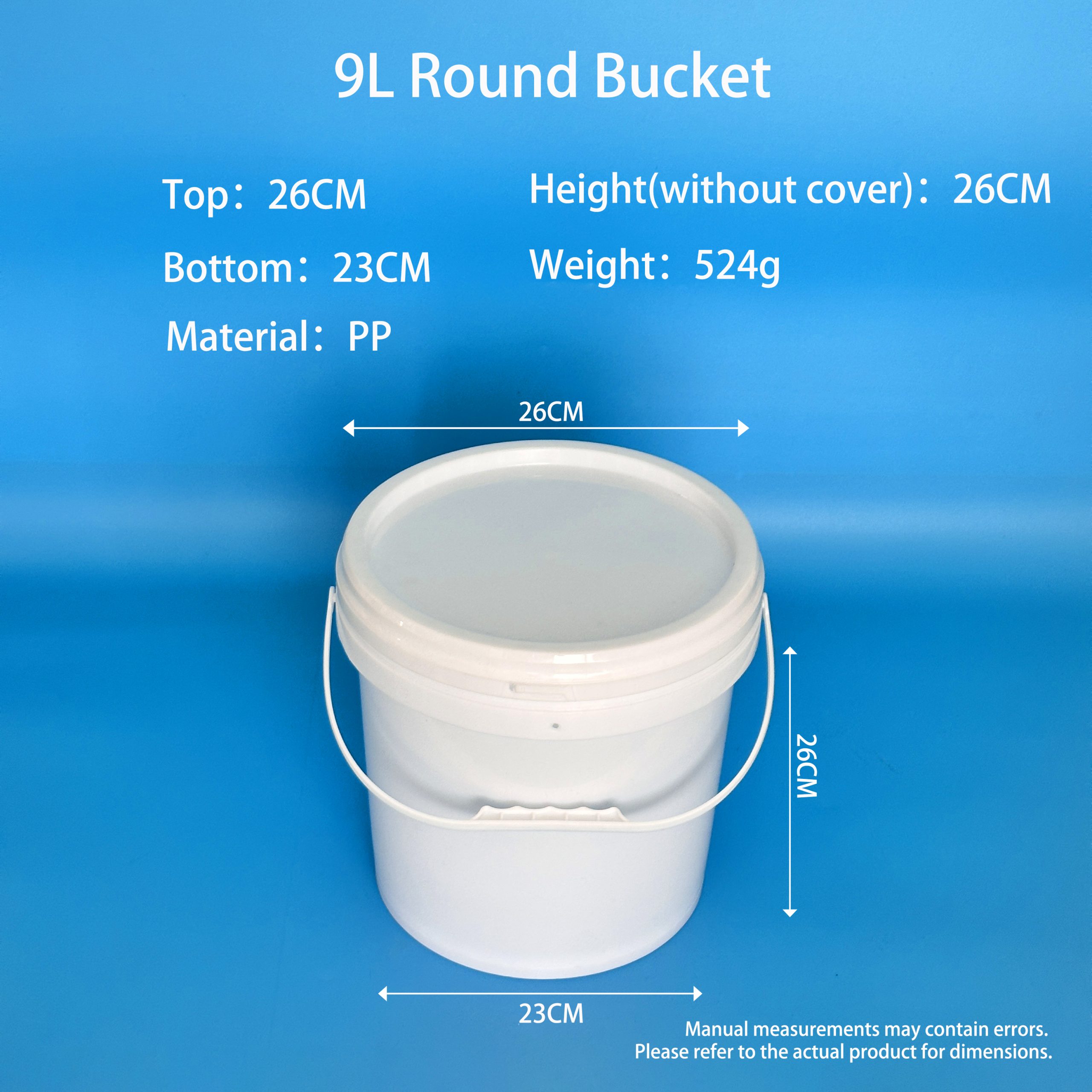 9L Round Plastic Bucket